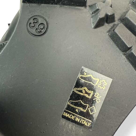 New Italian MARC ELLIS black leather motorcycle platform combat boots - Picture 9 of 16